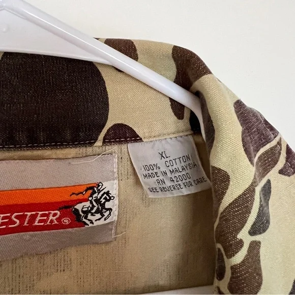 Vintage 80s Winchester Duck Camo Jacket XL - Picture 5 of 11